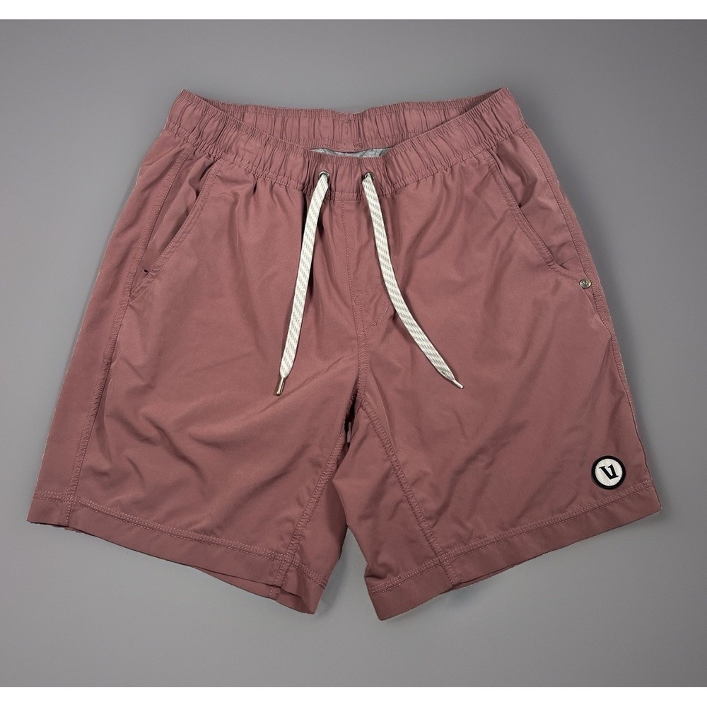 Vuori Mens Kore Short Size Small Mauve Clay Pink Lined Hybrid Workout 7 V302